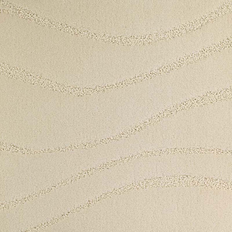 Moquette structurée dessin vague 011 ivoire coloris blanc