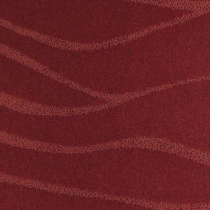 Moquette structurée dessin vague 571 garance coloris rouge