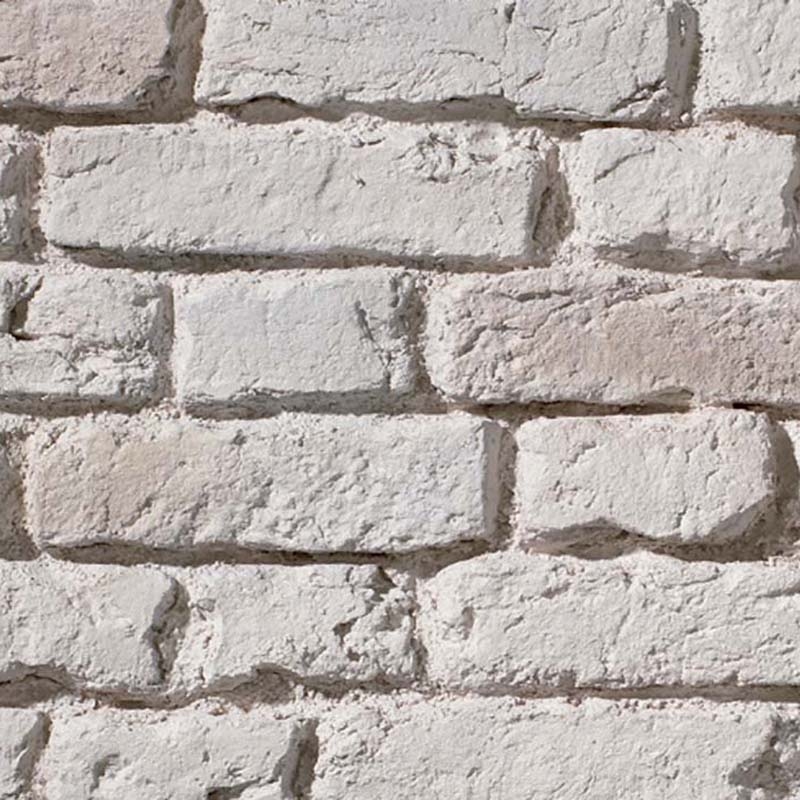 Panneau effet pierres de parement façon briques jointées LADRILLO LOFT BLANC ANTIQUE
