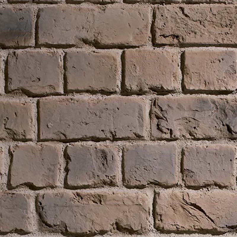 Panneau effet pierres de parement façon briques jointées LADRILLO OLD BRITISH MARRON