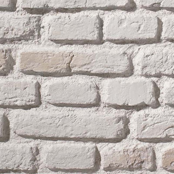 Panneau effet pierres de parement façon briques jointées URBAN BRICK BLANC ANTIQUE