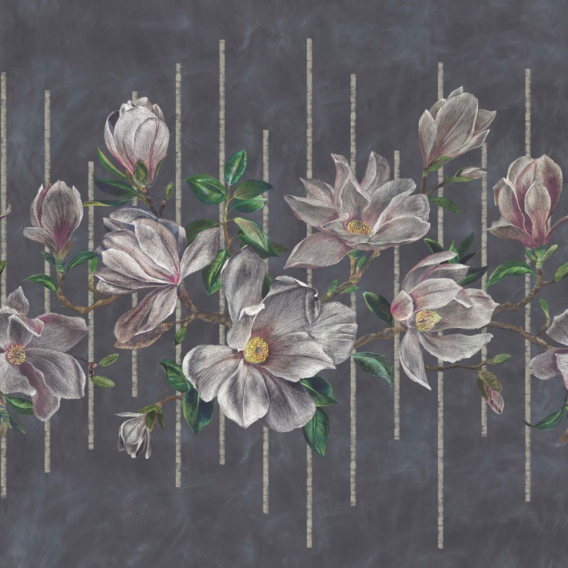 Magnolia Frieze charcoal pink O&B