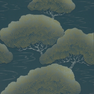 Papier Peint Pines Blue...